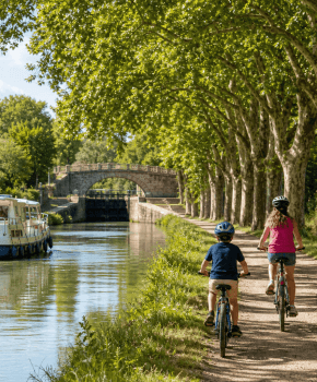 Canal du midi en famille