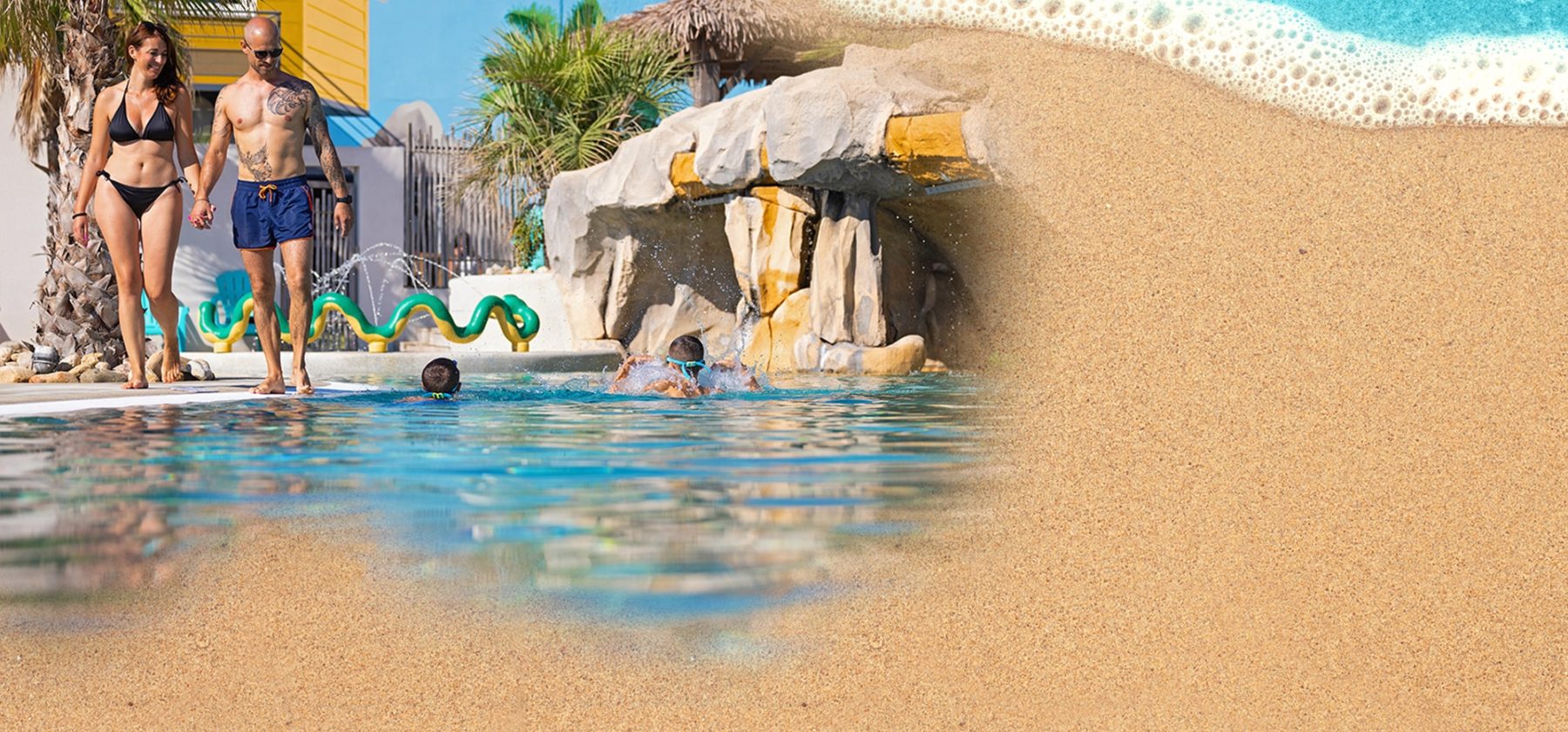 Espace aquatique du Camping Robinson à Marseillan Plage